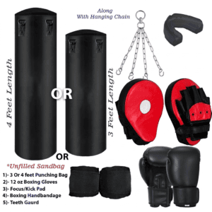 Ultimate 5-Piece Boxing Bag Kit | Gloves, Pads & Guards | Bolt & Bound